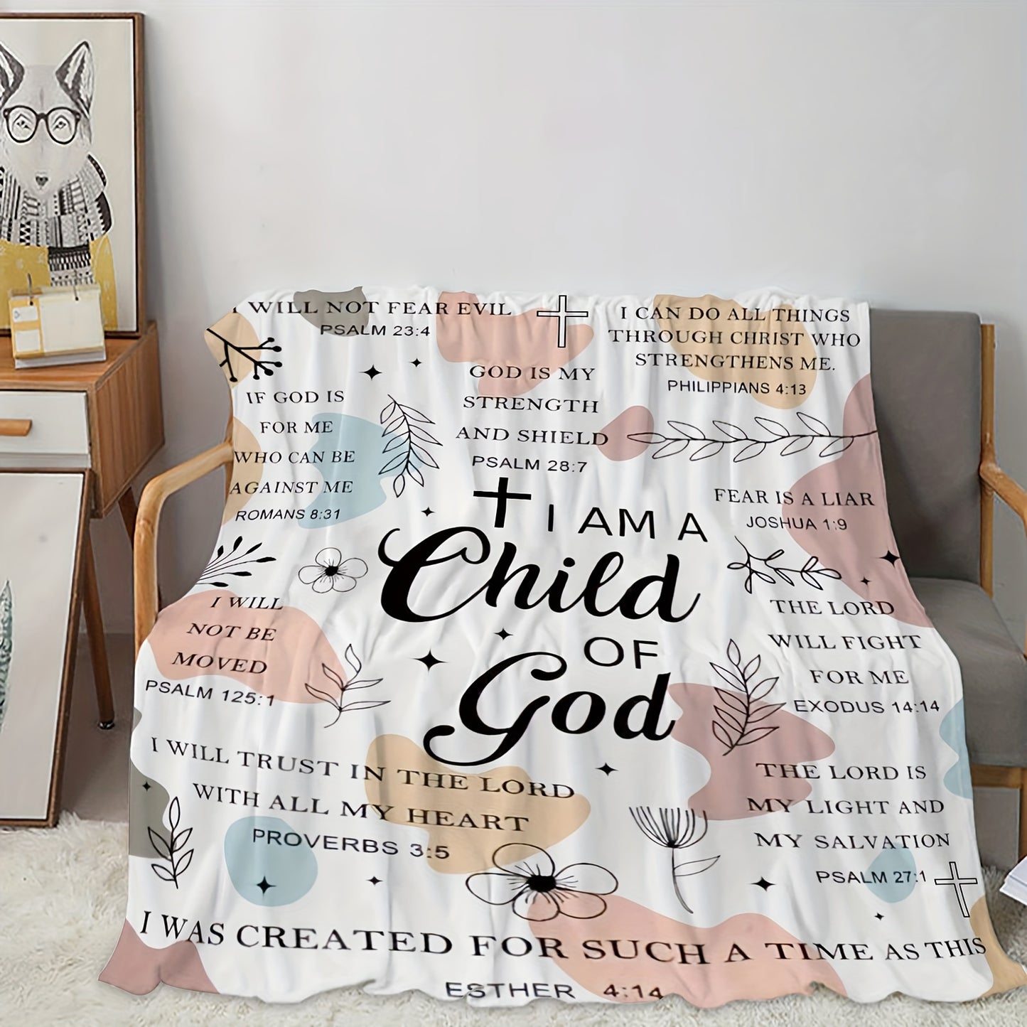 1pc Christian Women's Gift, Religious Gift, Secret Sisters Gift To Women Christian Inspiration Blanket Super Soft Linen Blanket